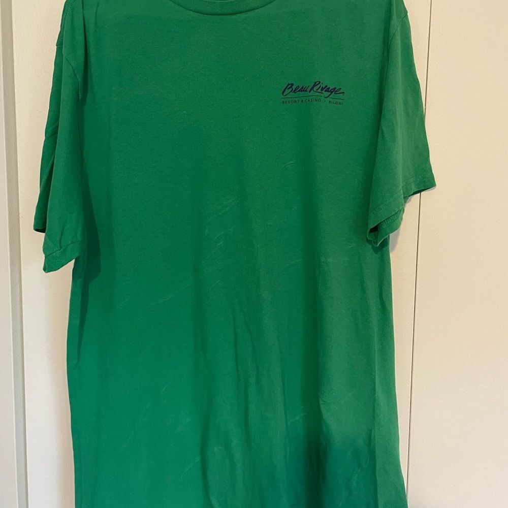 District Beau Rivage Mardi Gras Vibrant Green Short Sleeve Tee